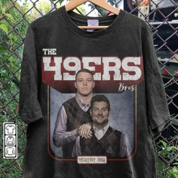 Nick Bosa Christian McCaffrey San Francisco Football Shirt, The 49er Bros Funny - Picture 1 of 2